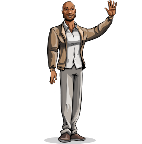 African American Pop Art Style Man Puppet